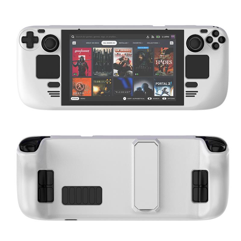 Colorful Hard PC Protective Case Shell Compatible with Steam Deck OLED — Built-in Kickstand, Shockproof, Ergonomic Grip