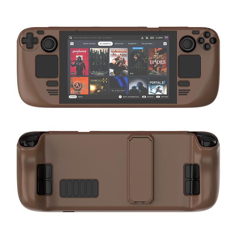 Colorful Hard PC Protective Case Shell Compatible with Steam Deck OLED — Built-in Kickstand, Shockproof, Ergonomic Grip