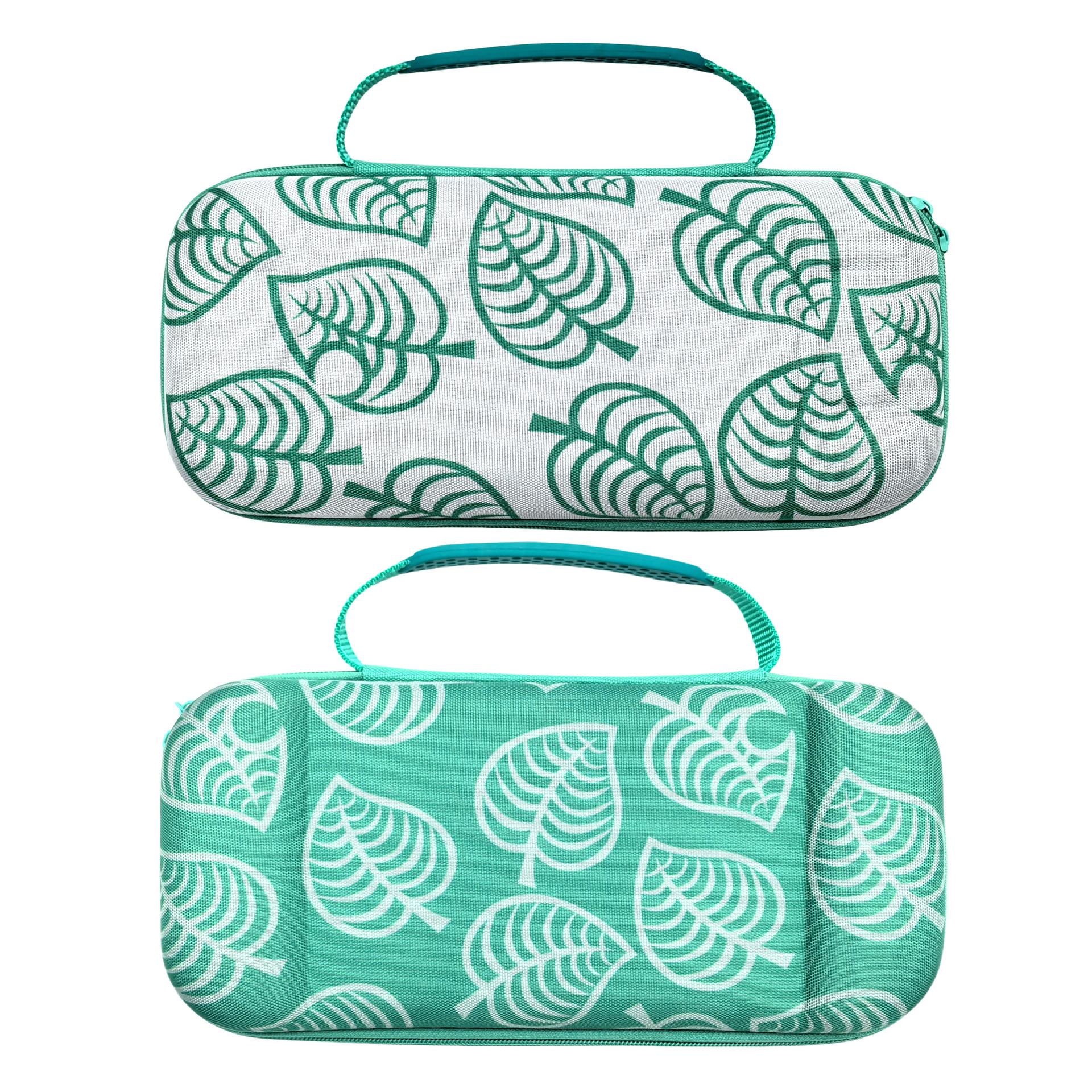 Leaf Pattern Controller Storage Carry Bag Compatible with Nintendo Switch 2 — Full Protection Set, Hard Shell