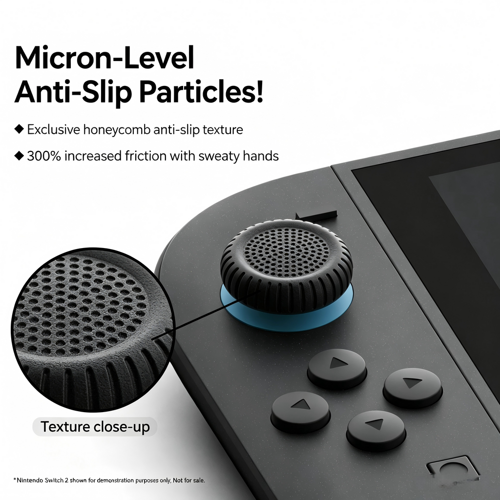 Premium Thumb Grip Caps for Nintendo Switch 2 Joy-Con – Anti-Slip Silicone Joystick Covers