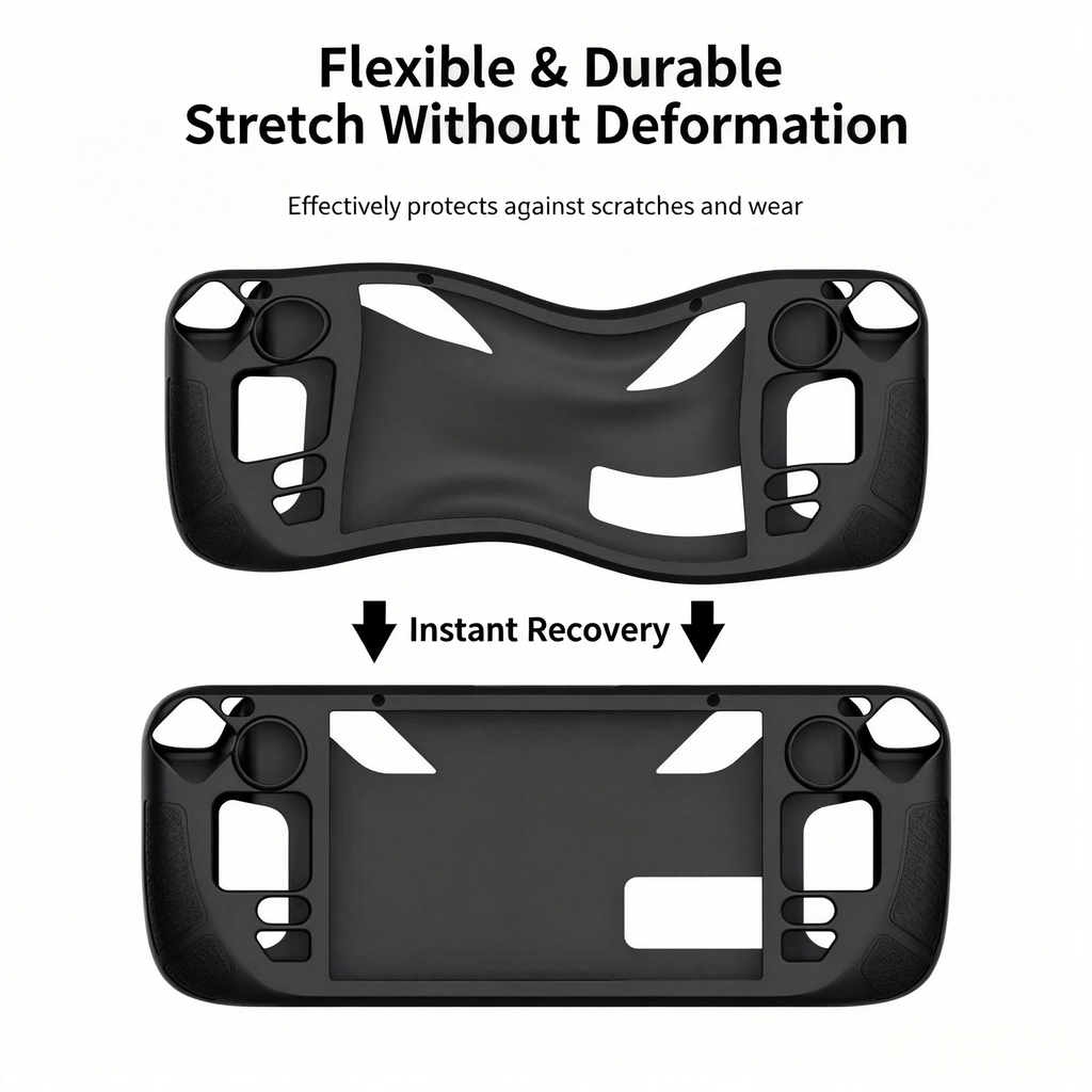 Premium Silicone Case for Steam Deck OLED & LCD – Full Body Protection with Built-in Kickstand