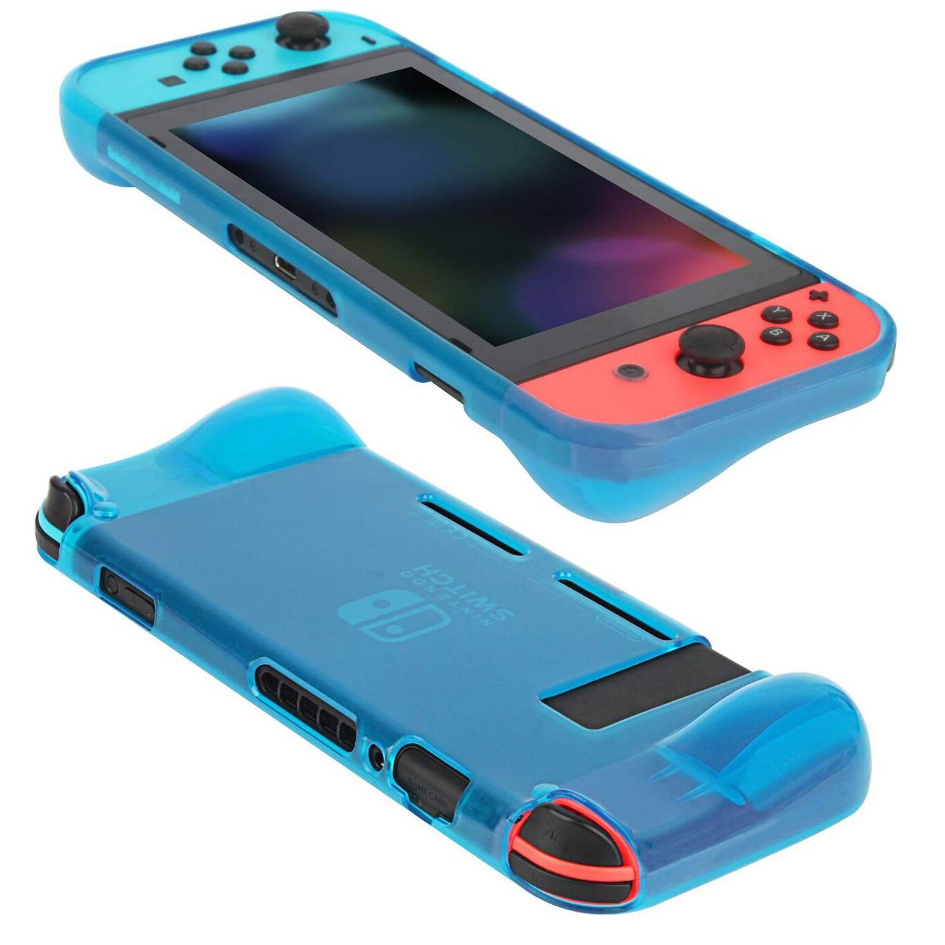 Soft TPU Clear Grip Protective Case Cover Compatible with Nintendo Switch — Shockproof, Ergonomic Comfort Grip, Slim Fit