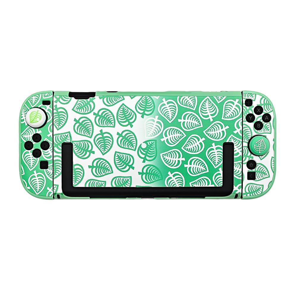 Leaf Pattern Controller Storage Carry Bag Compatible with Nintendo Switch 2 — Full Protection Set, Hard Shell