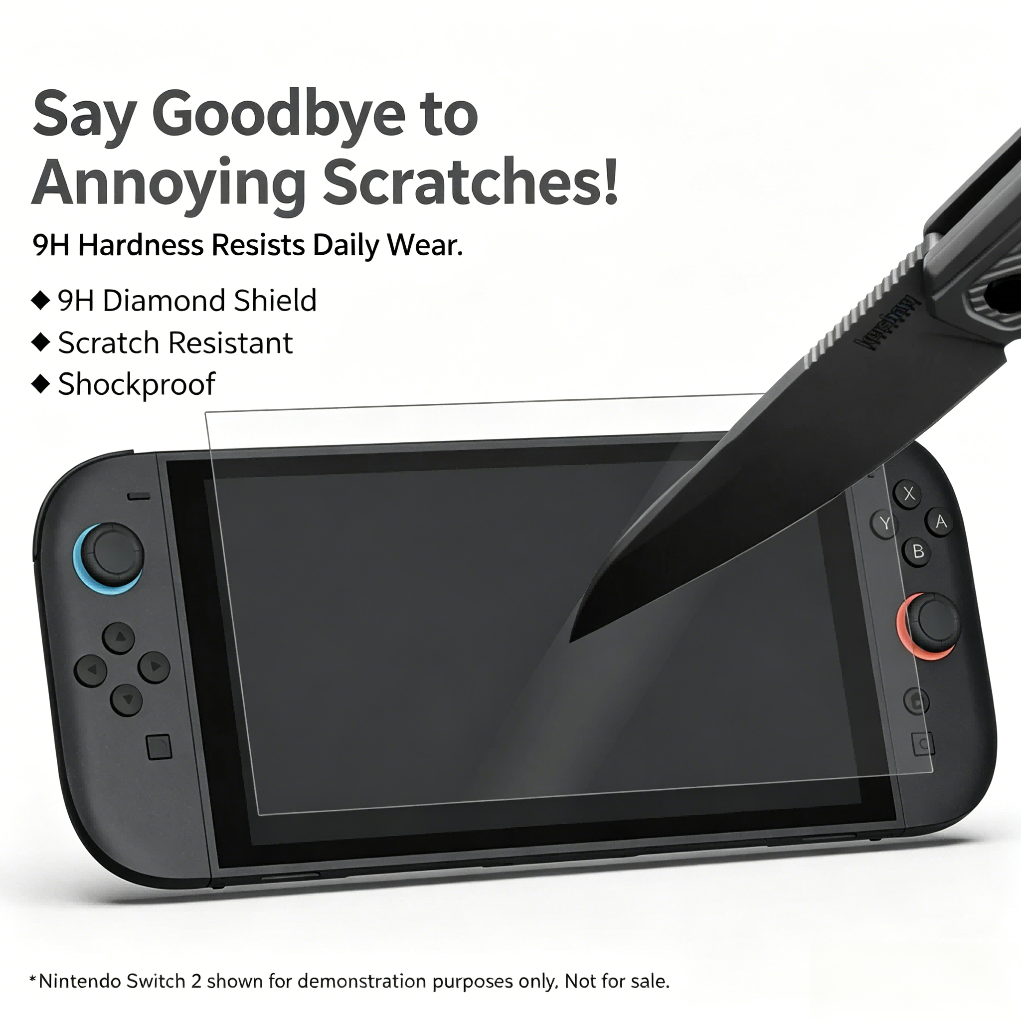 Nintendo Switch 2 Tempered Glass Screen Protector – HD Clear Anti-Fingerprint Protective Film