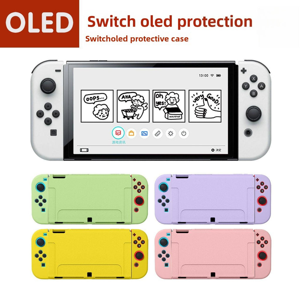 Soft Silicone Protective Case for Nintendo Switch OLED — Matte Finish, Full-Body Coverage