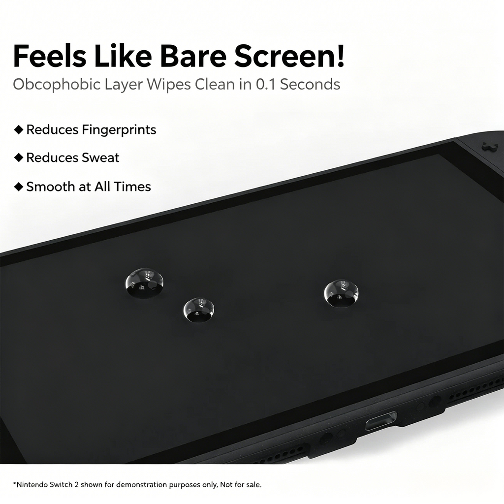 Nintendo Switch 2 Tempered Glass Screen Protector – HD Clear Anti-Fingerprint Protective Film