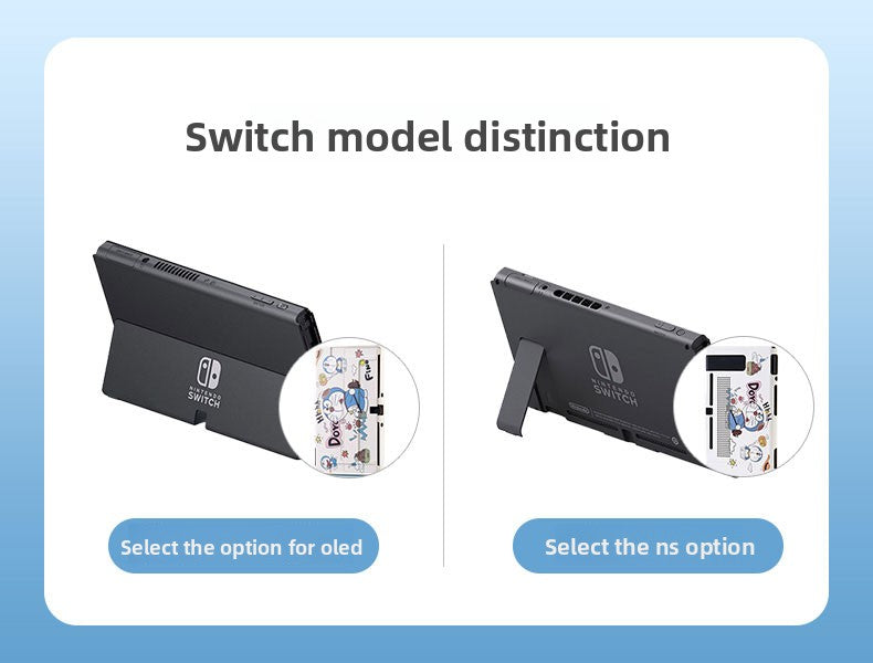 Hard Shell Case with Detachable Silicone Joy-Con Covers for Nintendo Switch & OLED — Dockable, Classic Black