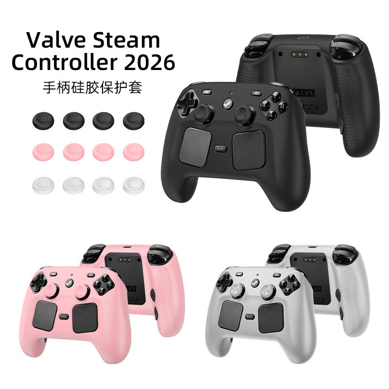 Premium Steam Controller 2026 Silicone Protection Kit – Protective Cover & Thumb Grip Caps