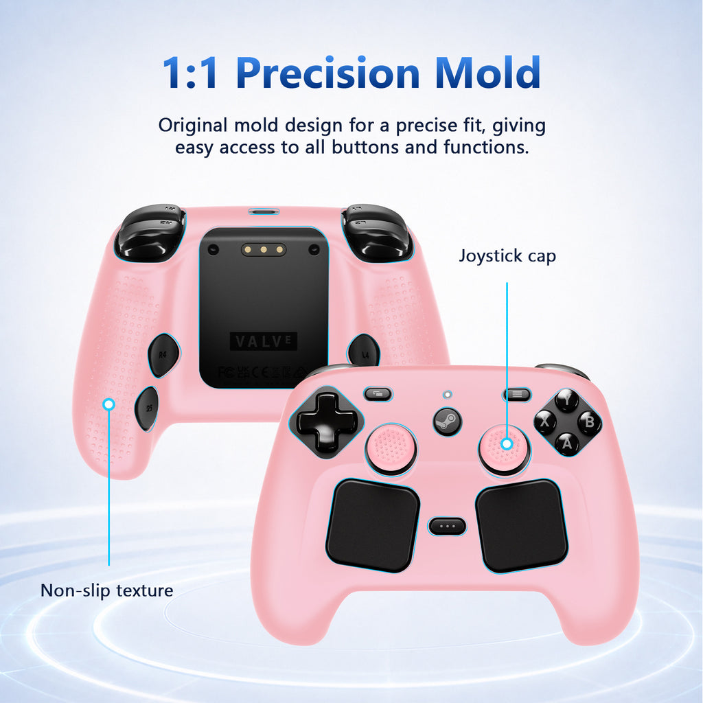 Premium Steam Controller 2026 Silicone Protection Kit – Protective Cover & Thumb Grip Caps