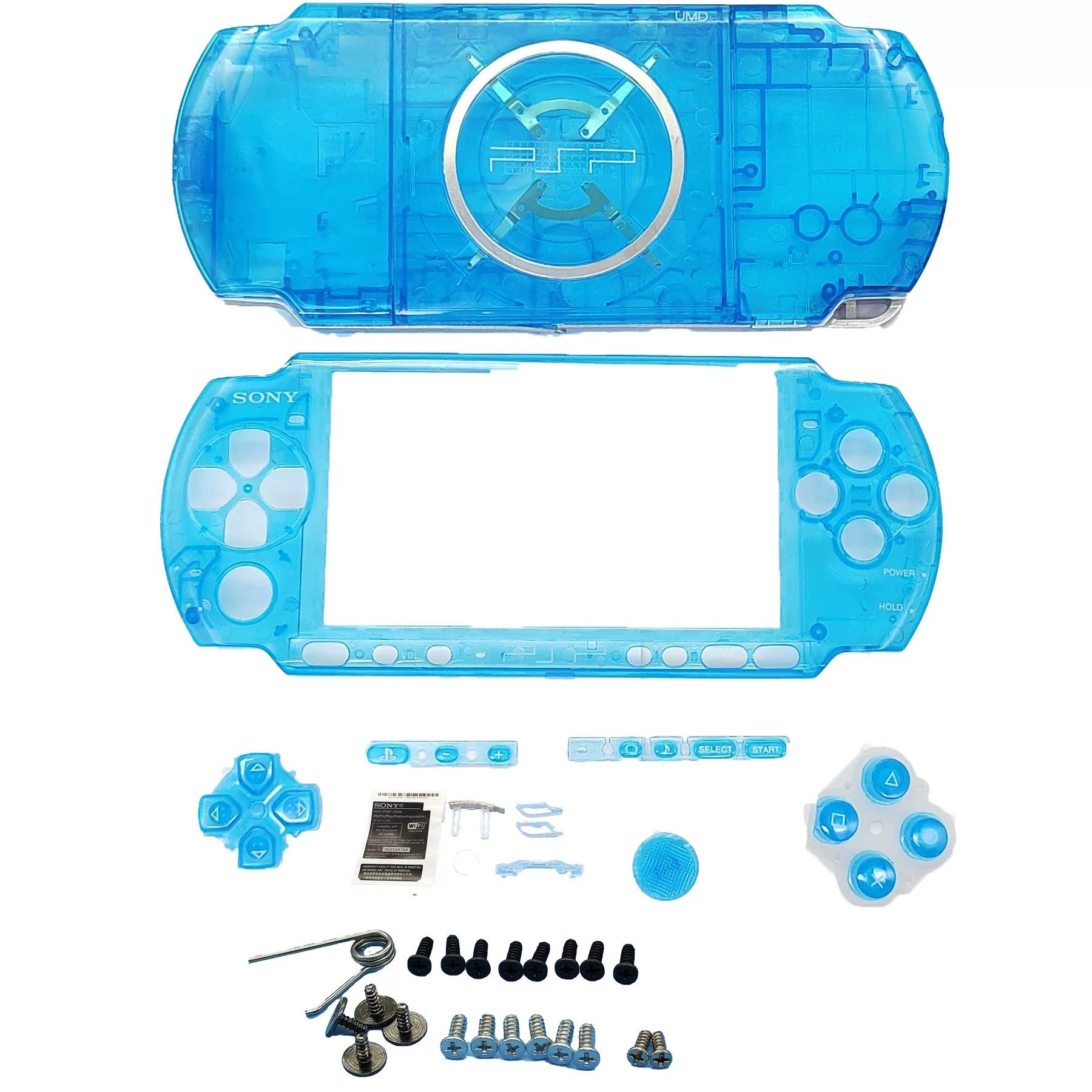 PSP3000 case psp3000 transparent replacement case PSP3000 case surface cover bottom case button set modification