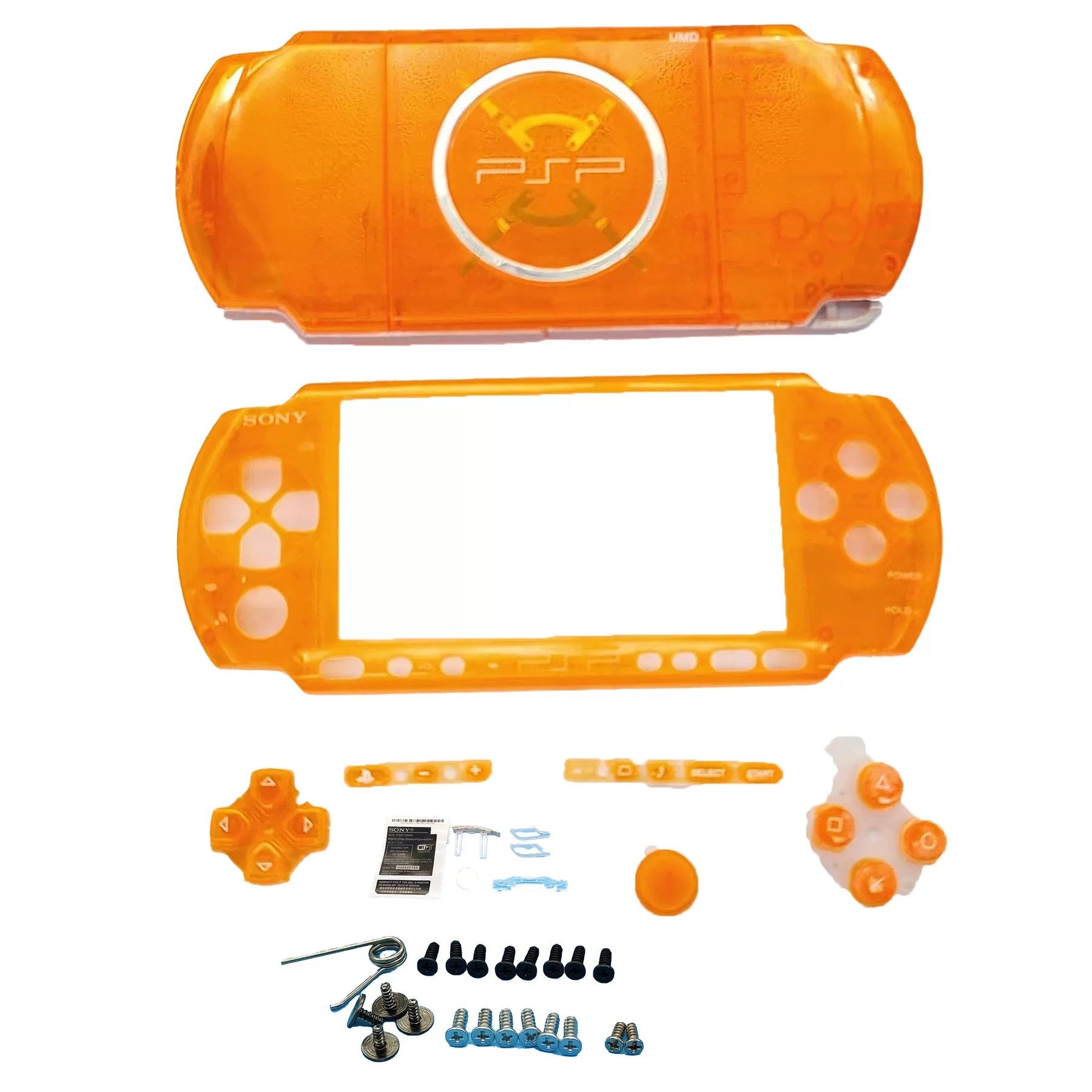 PSP3000 case psp3000 transparent replacement case PSP3000 case surface cover bottom case button set modification