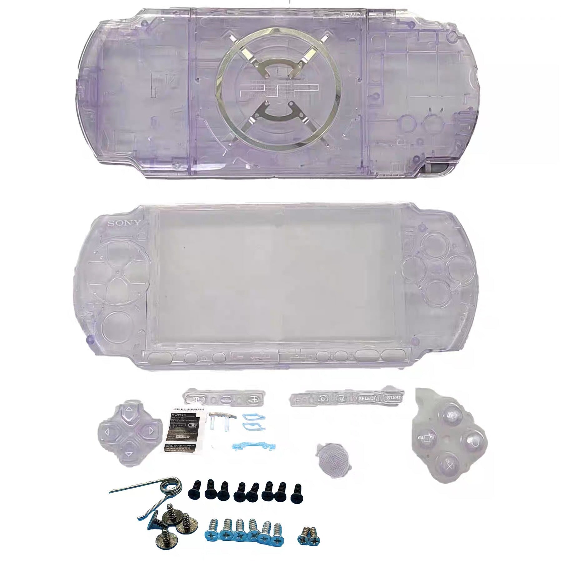 PSP3000 case psp3000 transparent replacement case PSP3000 case surface cover bottom case button set modification