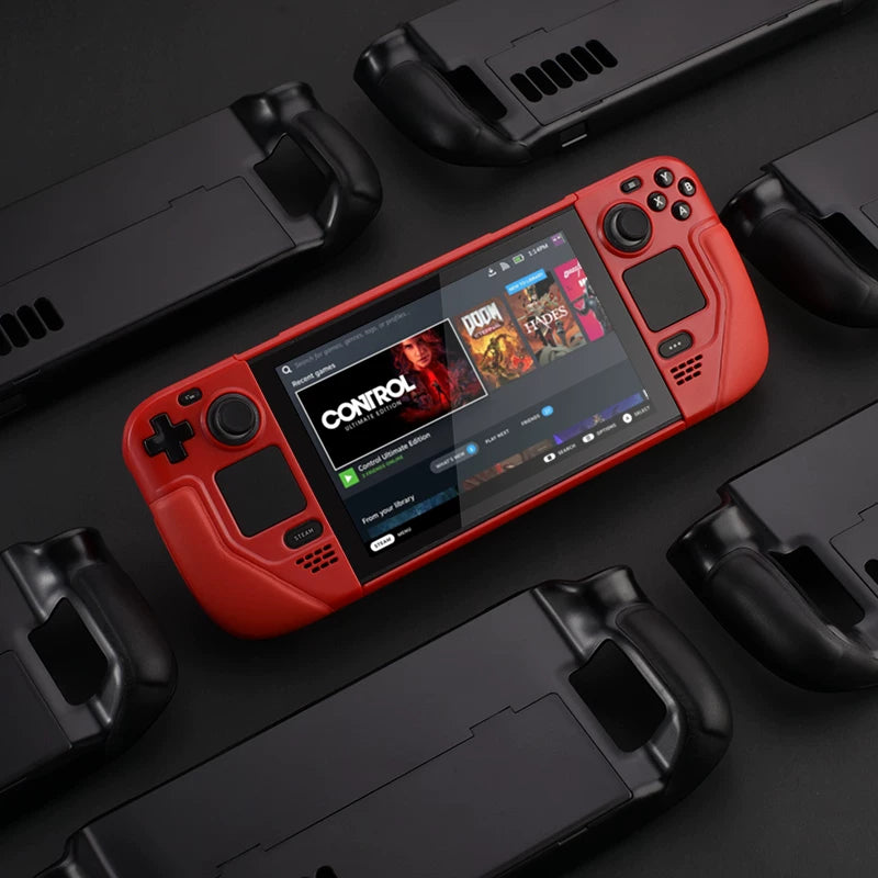 Steam Deck OLED & LCD Protective Case – Shockproof Hard Shell Cover with Kickstand Compatibility