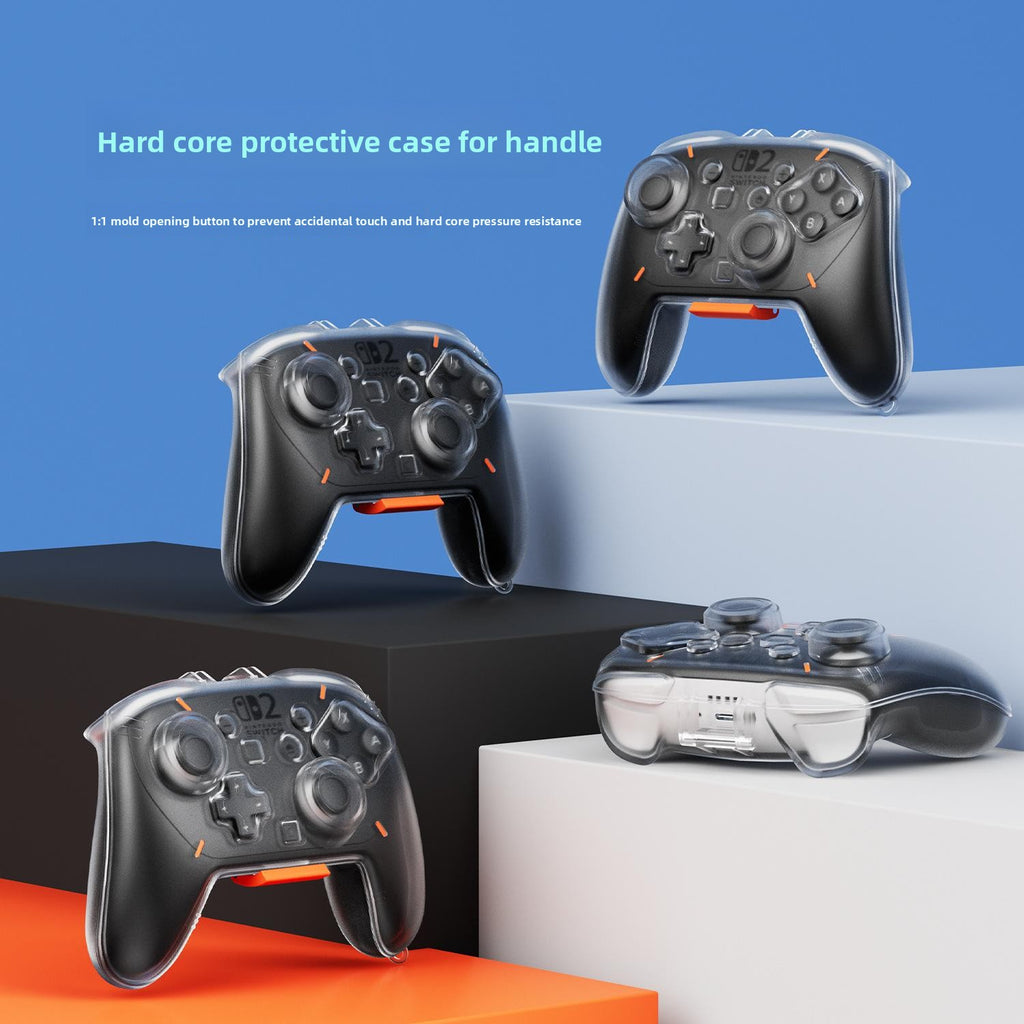 Transparent Hard Storage Case for Switch 2 Pro Controller — Shock-Absorbing Protection