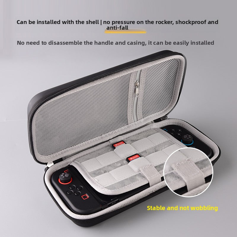 Hard Shell Case with Detachable Silicone Joy-Con Covers for Nintendo Switch & OLED — Dockable, Classic Black
