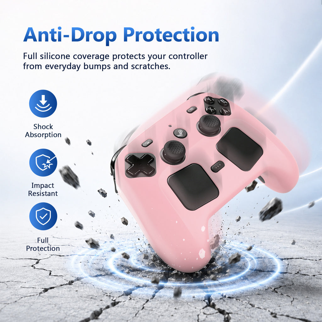 Premium Steam Controller 2026 Silicone Protection Kit – Protective Cover & Thumb Grip Caps