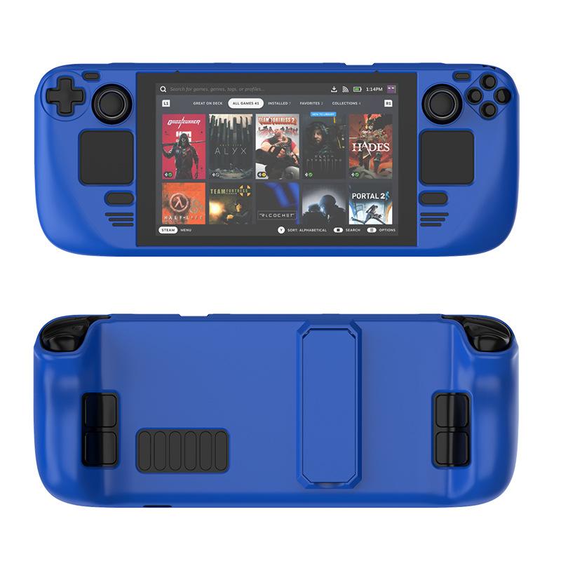 Colorful Hard PC Protective Case Shell Compatible with Steam Deck OLED — Built-in Kickstand, Shockproof, Ergonomic Grip