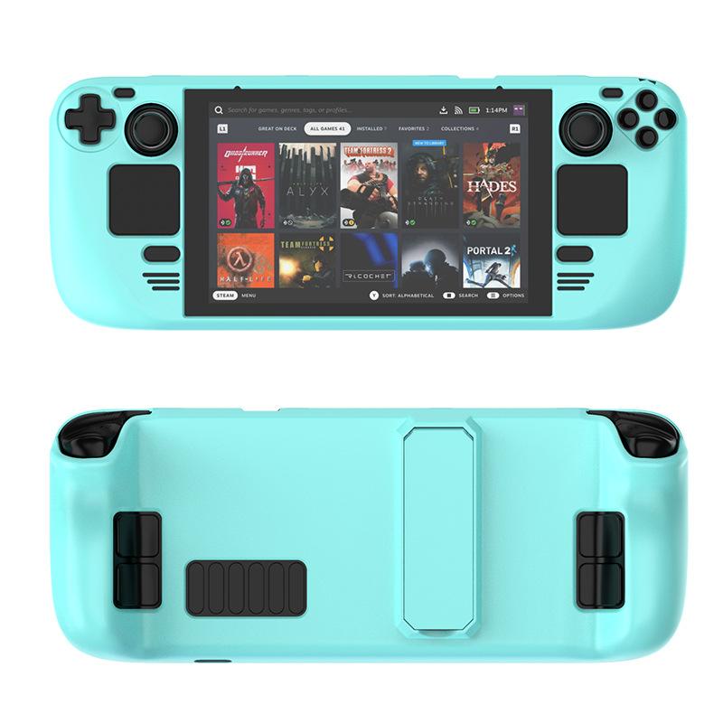 Colorful Hard PC Protective Case Shell Compatible with Steam Deck OLED — Built-in Kickstand, Shockproof, Ergonomic Grip
