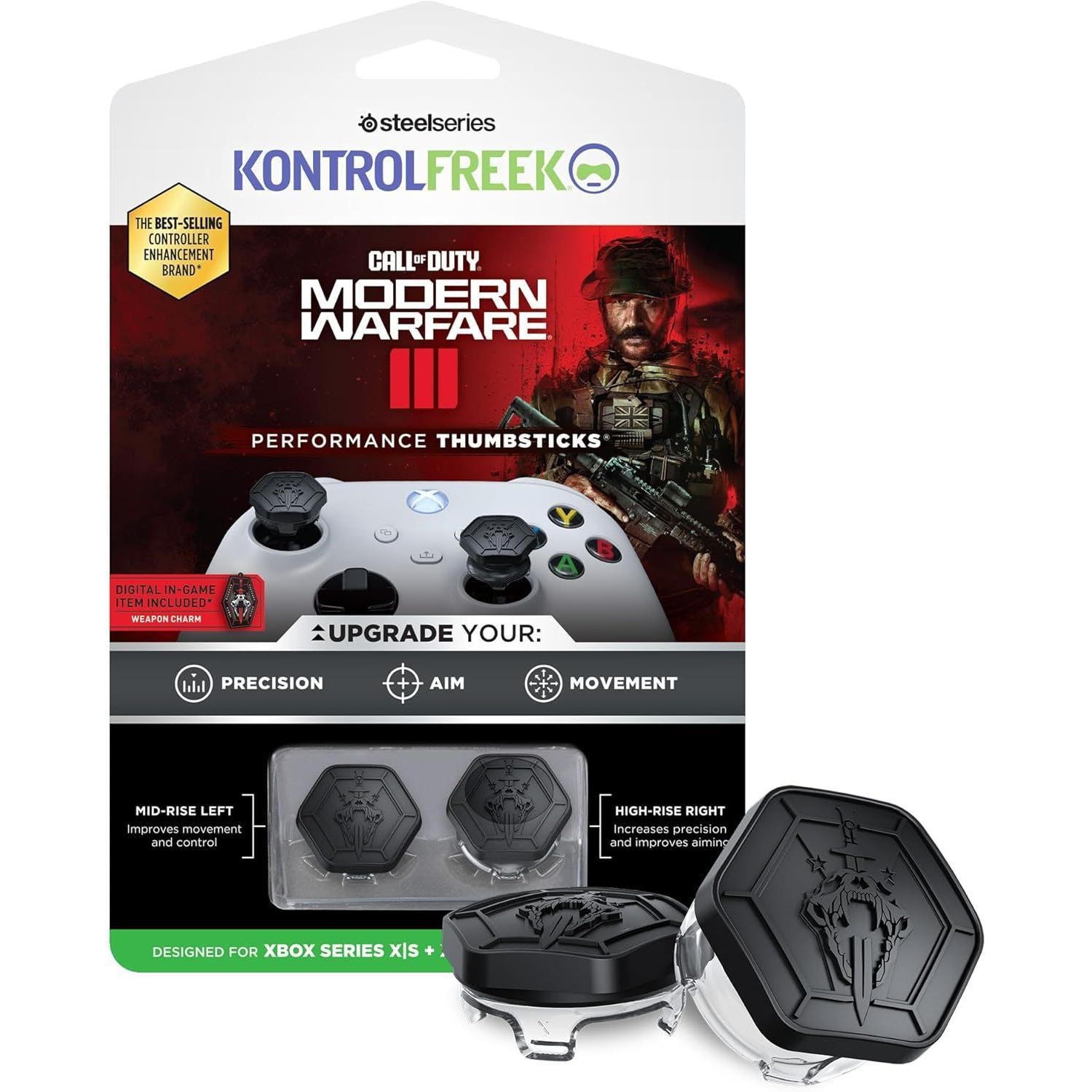 Anti-Slip Thumbstick Grip Caps FPS Performance Thumbstick Extender Compatible with Xbox Series S/X / Xbox One Controller