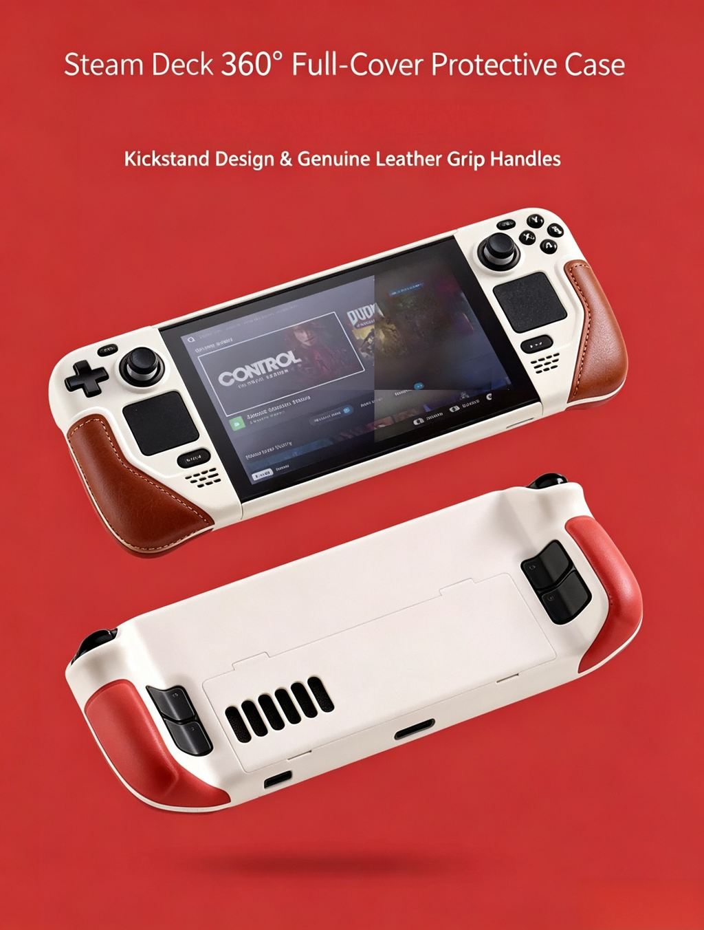Steam Deck OLED & LCD Protective Case – Shockproof Hard Shell Cover with Kickstand Compatibility