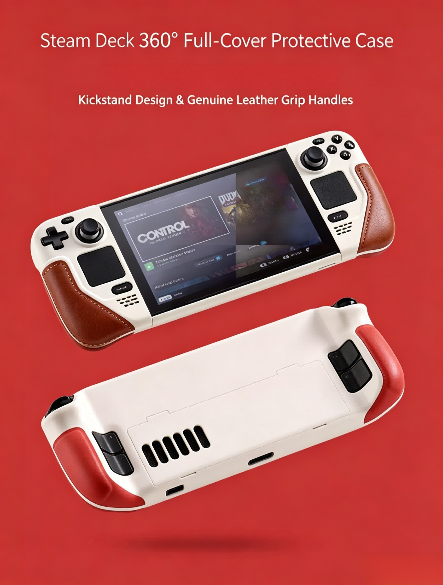 Steam Deck OLED & LCD Protective Case – Shockproof Hard Shell Cover with Kickstand Compatibility
