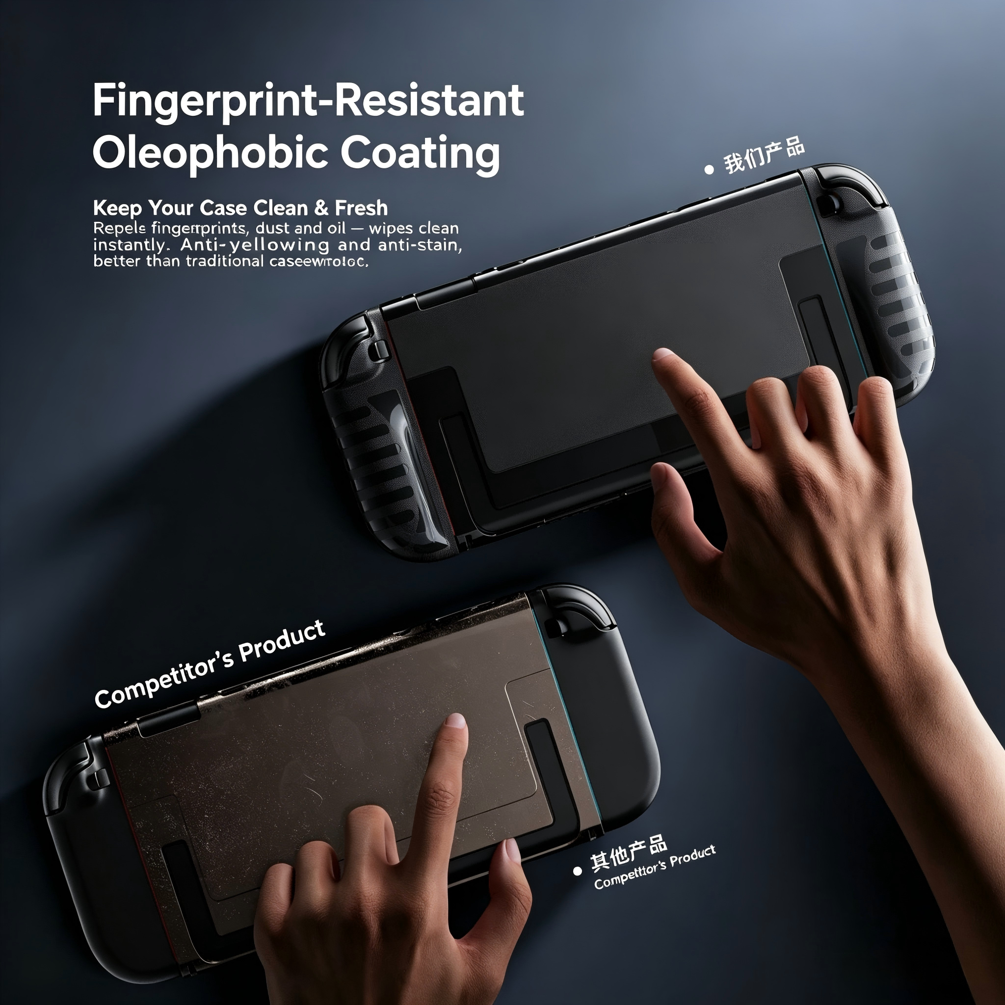 Dockable Hybrid Protective Case Compatible with Nintendo Switch 2 — Hard PC Back Shell + Soft TPU Grip Covers, Slim Fit