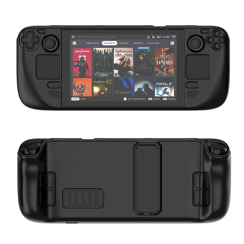 Colorful Hard PC Protective Case Shell Compatible with Steam Deck OLED — Built-in Kickstand, Shockproof, Ergonomic Grip