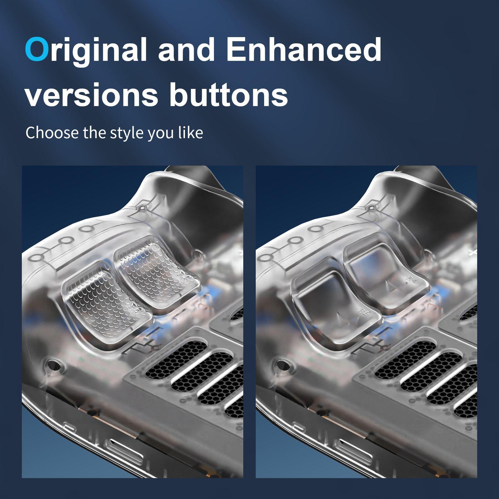 Vented Transparent Replacement Back Shell Compatible with Steam Deck & Steam Deck OLED — Heat Dissipation, Easy Install